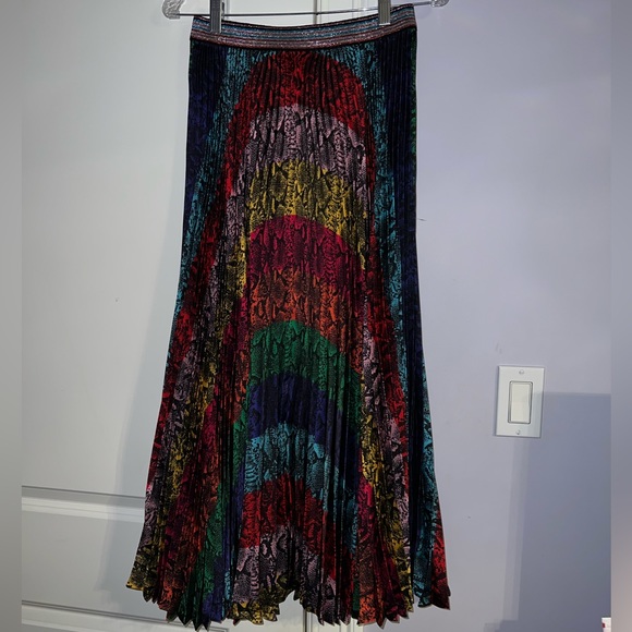 Alice Olivia Rainbow Snakeskin Maxi Skirt - Picture 4 of 5